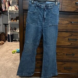 American Eagle Outfitters Flare Jeans in Denim Blue